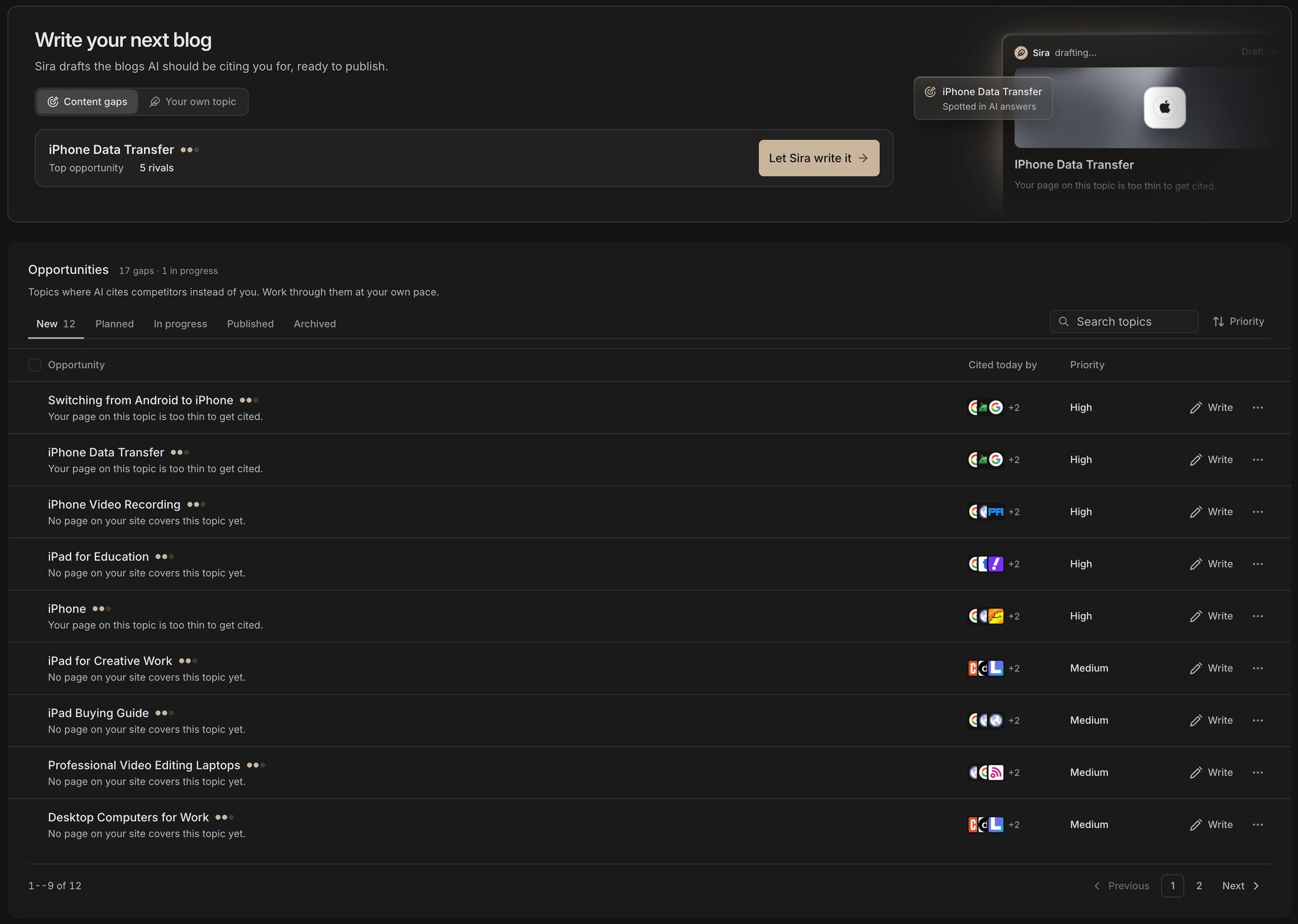 Videntic Content Studio: Write your next blog and content opportunities